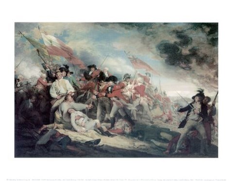 Framed Death of General Warren at the Battle of Bunker's Hill, 17 June 1775 Print