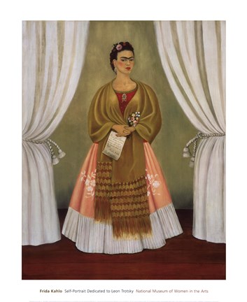 Framed Self-Portrait Dedicated to Leon Trotsky, 1937 Print