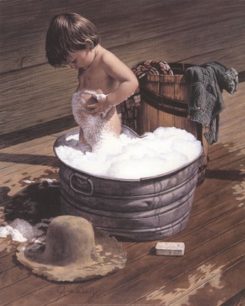 Framed Saturday Night (detail) Print