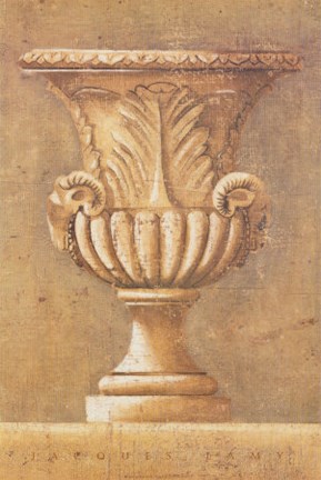Framed Ram&#39;s Motif Urn Print