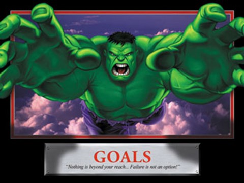 Framed Hulk: Goals (large) Print