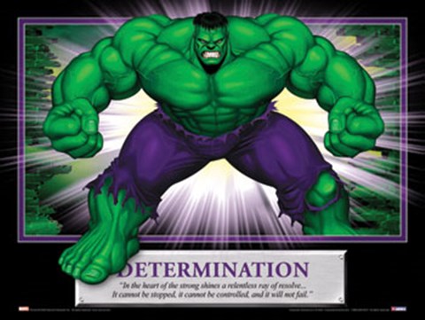 Framed Hulk: Determination (large) Print