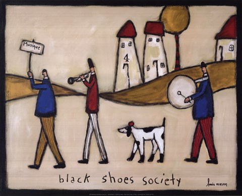 Framed Black Shoes Society Print