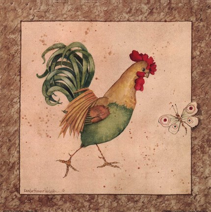 Framed Farmyard Bird I Print