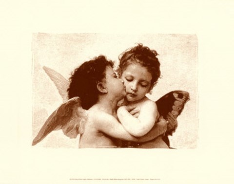 Framed First Kiss (embossed) Print