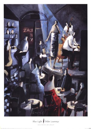 Framed Blue Light Print