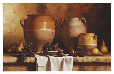 Framed Confit Jars with Fruit Print