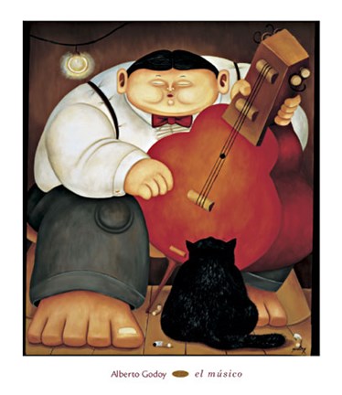 Framed El Musico Print