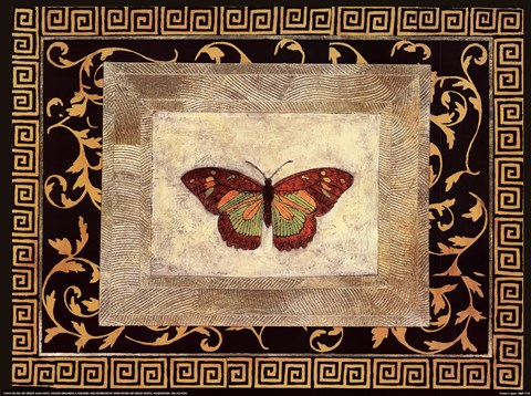 Framed Winged Ornament II Print