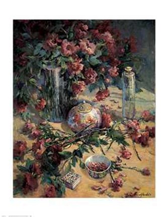 Framed Roses Entwined Print