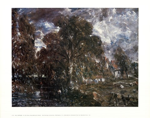 Framed John Constable - On the River Stour Print