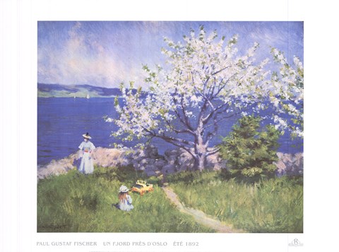 Framed Un Fjord Pres D'oslo Ete 1892 Print