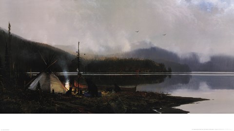 Framed Visitors on the North Fork Print