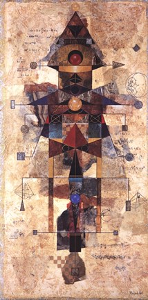 Framed Time Lapse I (with rose foil) Print