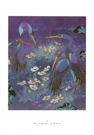 Framed Cranes in Paradise I Print