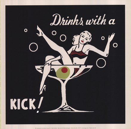 Framed Drinks with a Kick Print