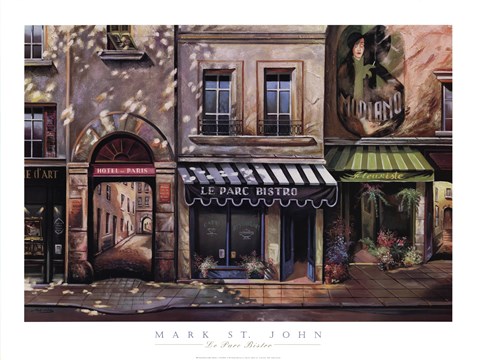 Framed Le Parc Bistro Print