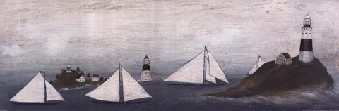 Framed Sailing Ships II Print