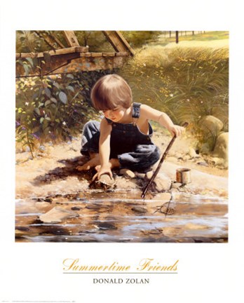 Framed Summertime Friends Print