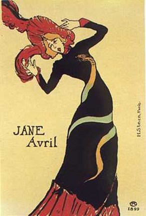 Framed Jane Avril 1899 Print
