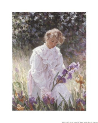 Framed Iris Garden Print