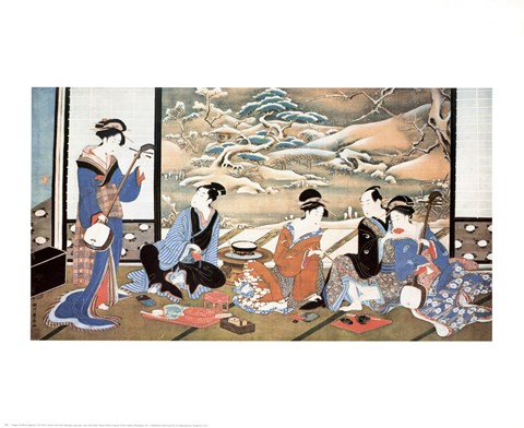 Framed Interior and Landscape Print