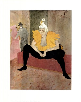 Framed Seated Clown Print