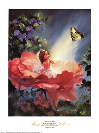 Framed Golden Butterfly Print