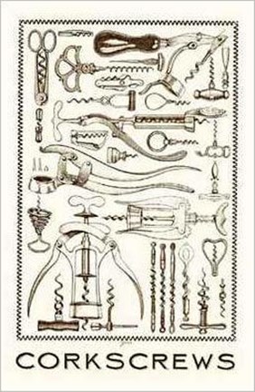 Framed Corkscrews (serigraph) Print