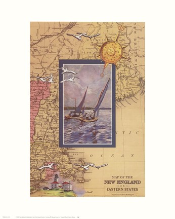 Framed Atlantic Sailing Print