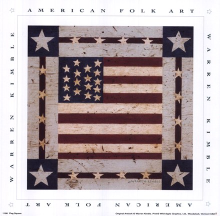 Framed Flag Square Print