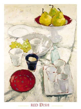 Framed Red Dish Print