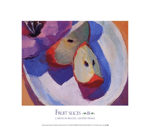 Framed Fruit Slices III Print