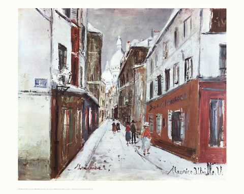 Framed Sacre-Coeur in Winter Print