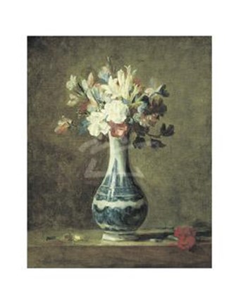 Framed Vase of Flowers Print
