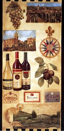 Framed Wine Country I Print