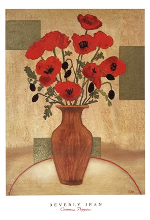 Framed Crimson Poppies Print