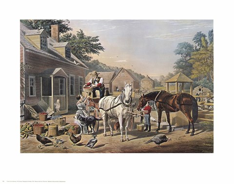 Framed Market Preparations Print