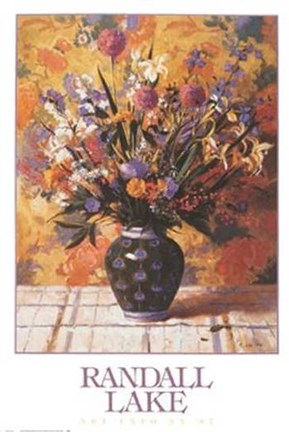 Framed Peacock Vase Print