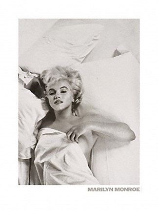 Framed Marilyn Monroe (in bed) Print