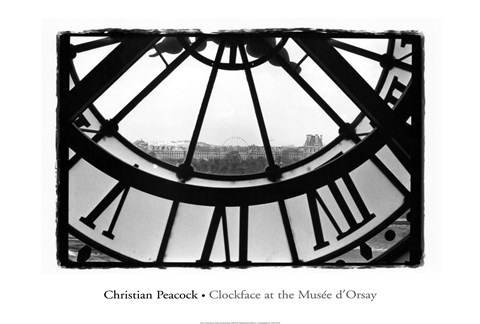 Framed Clockface at the Musee d&#39;Orsay Print