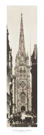 Framed Wall Street showing Trinity Church Print