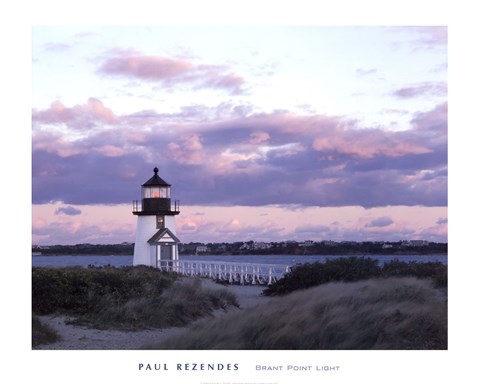 Framed Brant Point Light Print
