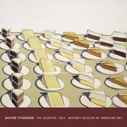 Framed Pie Counter, 1963 Print
