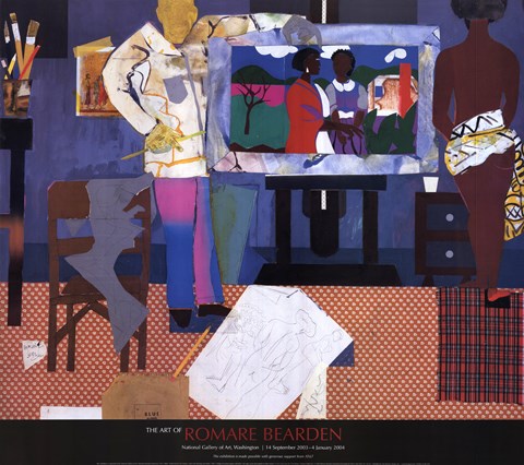 Framed Profile/Part II, The Thirties: Artist with Painting and Model, 1981 Print