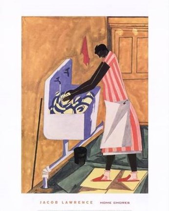 Framed Home Chores, 1945 Print