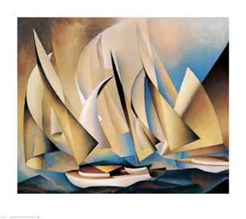 Framed Charles Sheeler - Pertaining to Yachts and Yachting Size 24x20 Print