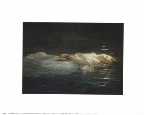 Framed La Jeune Martyre Print