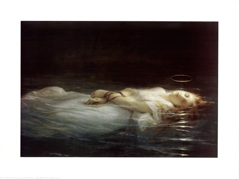 Framed La Jeune Martyre Print