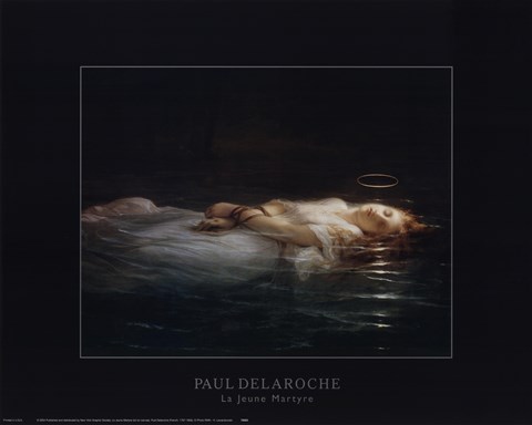 Framed La Jeune Martyre Print